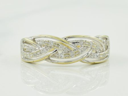 Criss Cross Diamond Ring | 0.08ctw | SZ 5.25 | For Discount