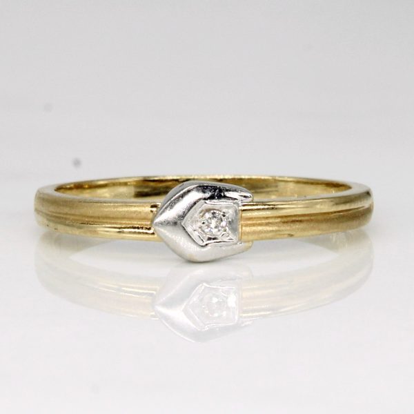 Diamond Buckle Ring | 0.01ct | SZ 6.25 | on Sale