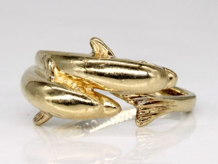 10k Yellow Gold Dolphin Ring | SZ 5 | Online Sale