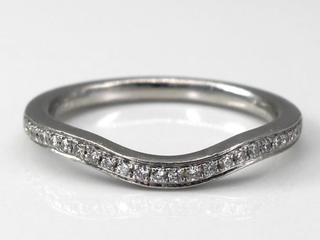 Diamond Contour Wedding Band in Platinum | 0.12ctw | SZ 5.25 | Hot on Sale