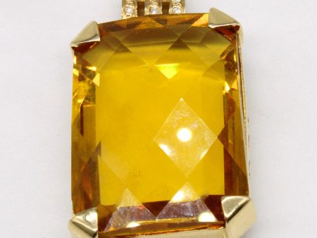 Citrine & Diamond 18k Pendant | 28.00ct | Online now