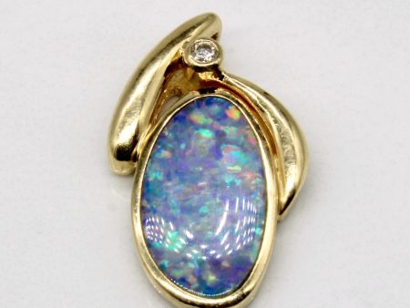 Boulder Opal & Diamond Pendant | 1.75ct, 0.02ct | Supply