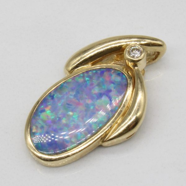 Boulder Opal & Diamond Pendant | 1.75ct, 0.02ct | Supply